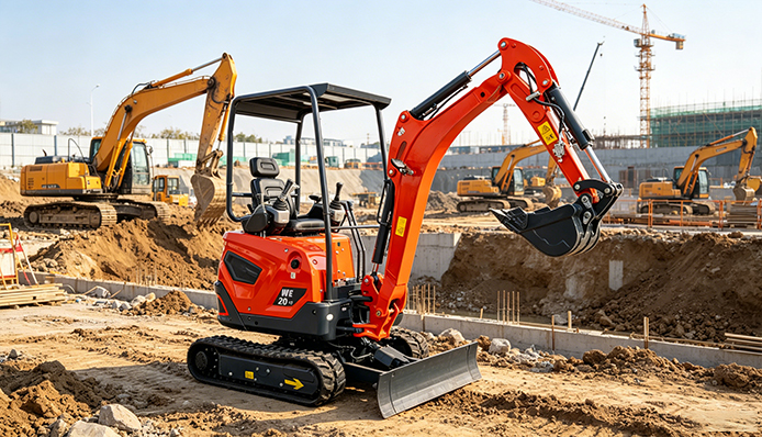 User-Friendly Design Strong Power WG20 Mini Excavator