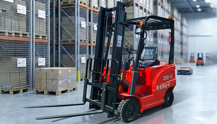 1000kg Battery Hydraulic Portable Stacker Reach Rough Terrain 4×4 Electric Forklift